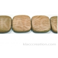 Rosewood Flat Square Beads 25x25x5-6mm